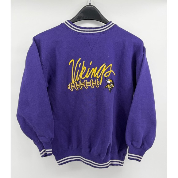 Cadre Athletic Other - Vintage Cadre Athletic Minnesota Vikings Kids Sweatshirt Purple Medium NFL